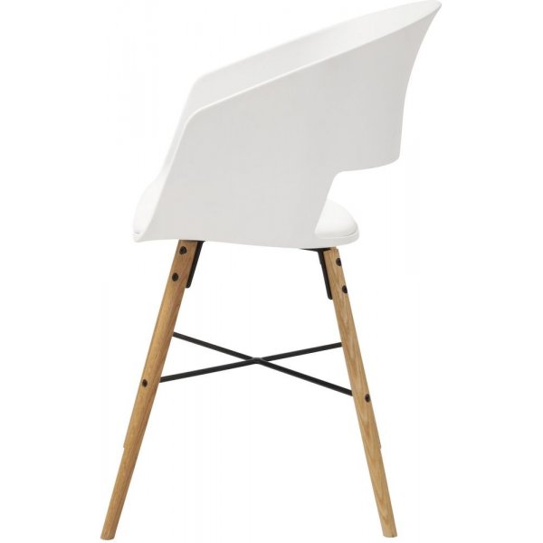 Fauteuil Luna - Blanc/bois