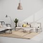 Oladin soffbord 64 x 45 cm - Vit/ljus mocka