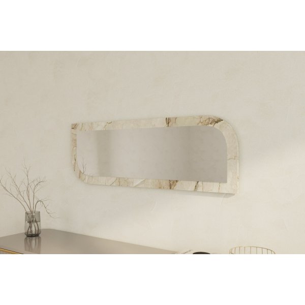 Miroir mural Arni - Marbre blanc