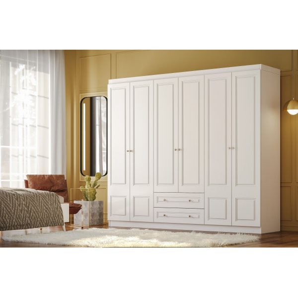 Armoire Inci 210 x 50 x 210 cm - Blanc Armoire Inci 210 x 50 x 210 cm - Blanc