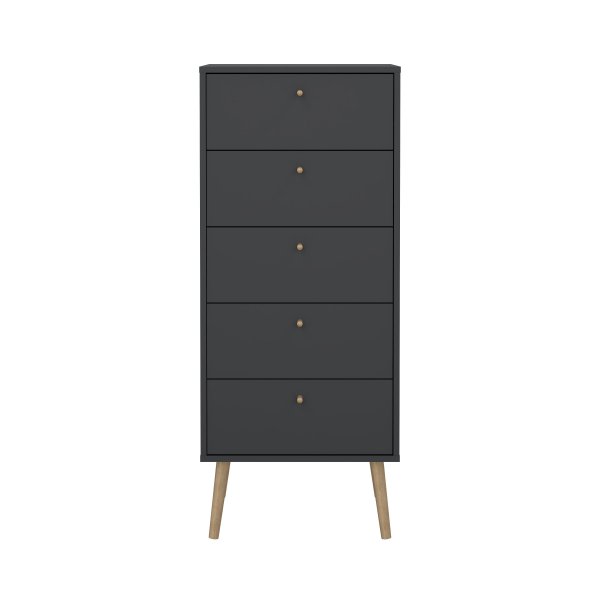 Bodo Byrå med 5 lådor - Matt grå Bodo Byrå med 5 lådor - Matt grå