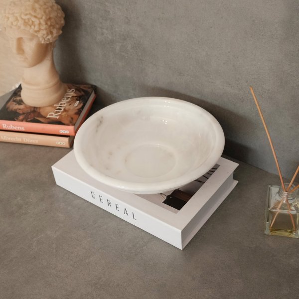 Skål i vit Thassosmarmor Skål i vit Thassosmarmor