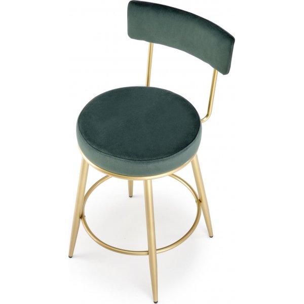 Tabouret de bar Pelican 115 - Vert fonc/or