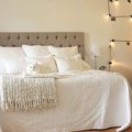 Kundbild Sam sänggavel (vägghängd) 180x70 cm - Beige (Tyg): Linne sänggavel vägghängd -180cm