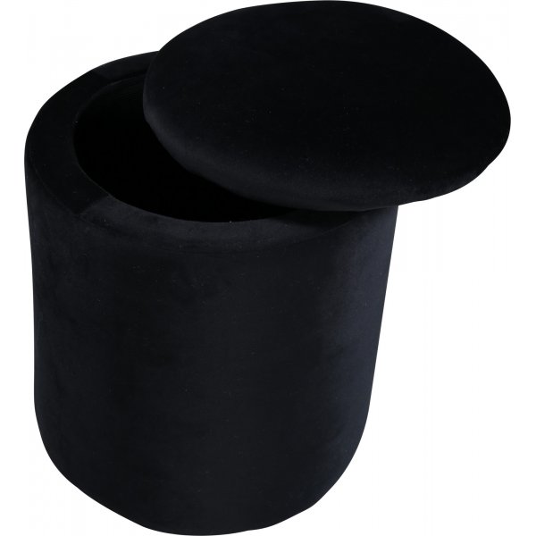 Lotten sittpuff - Svart sammet Lotten sittpuff - Svart sammet