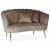 Kingsley 2-sits soffa - Beige sammet / Mssing