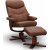 Fauteuil pivotant Berlin - Cuir marron