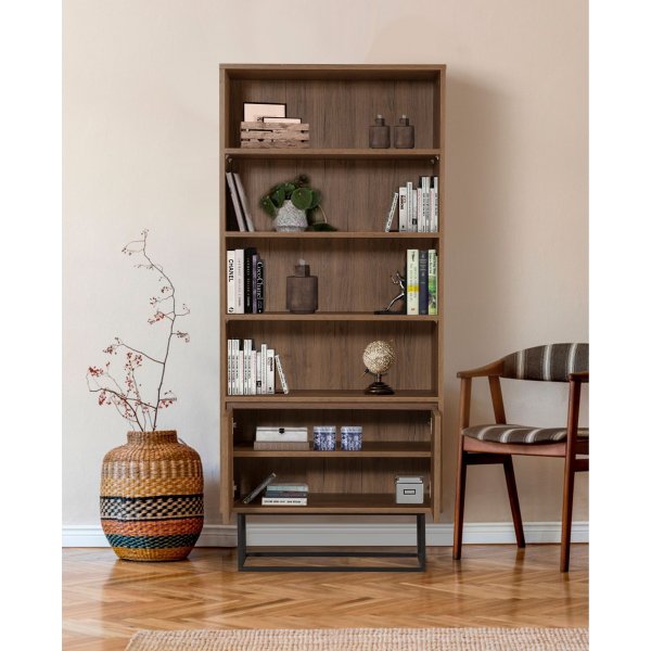 Notenhouten boekenkast - Reale Notenhouten boekenkast - Reale