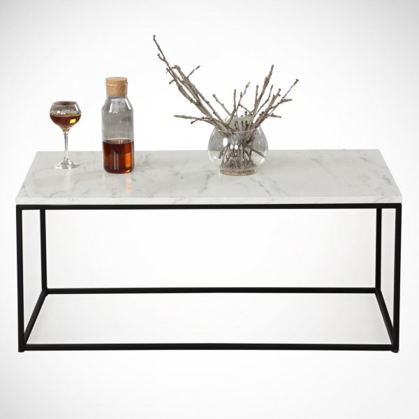 Table basse Cosco 95 x 55 cm - Blanc/noir Table basse Cosco 95 x 55 cm - Blanc/noir