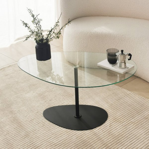 Table basse Porto 90 x 60 cm - Noir