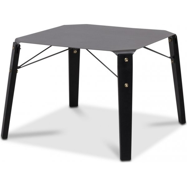 Signum fyrkantigt soffbord 60 x 60 cm - Svart/Mssing/Metall