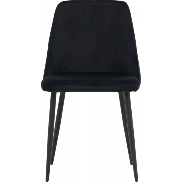 Chaise de salle  manger Night - Velours noir