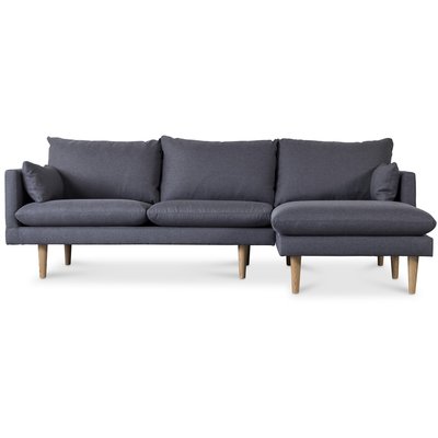 Kleo soffa med divan - Mrkgr