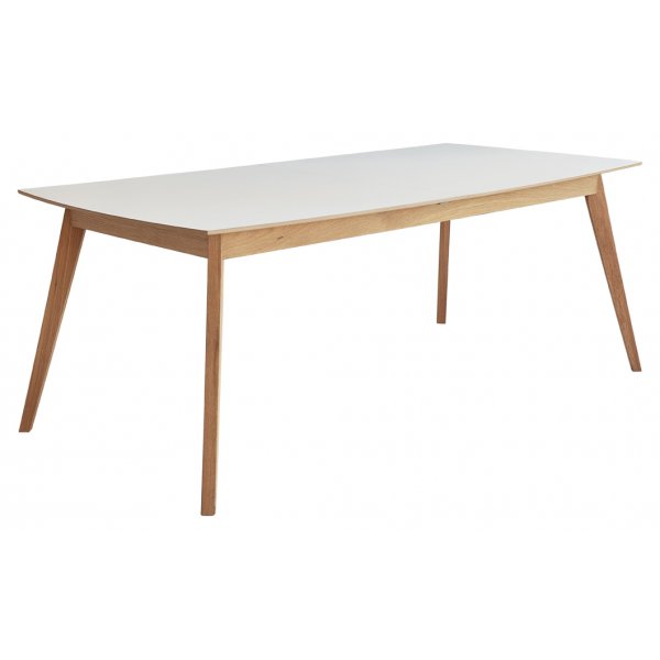 Millie frlngningsbart matbord 195-245 cm - ek / vit