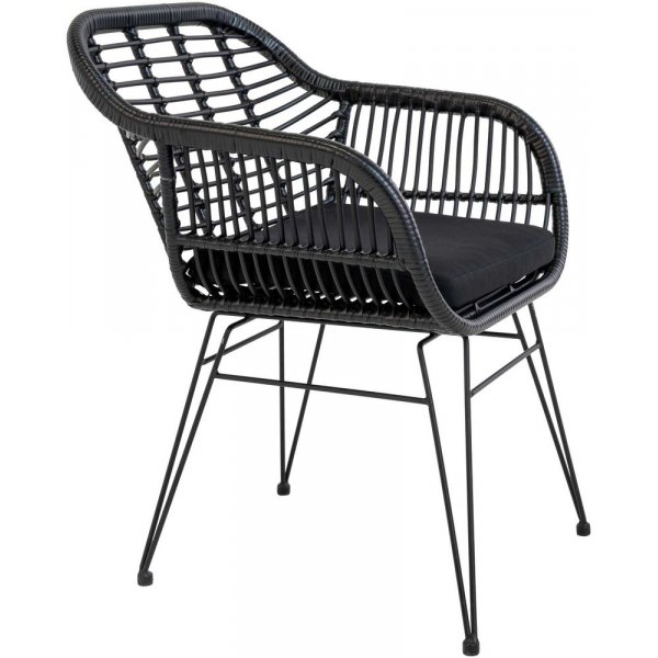 Trieste utestol med dyna - Svart + Flckborttagare fr mbler