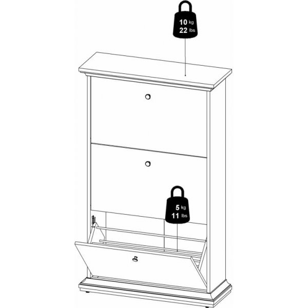 Meuble  chaussures Paris - Blanc