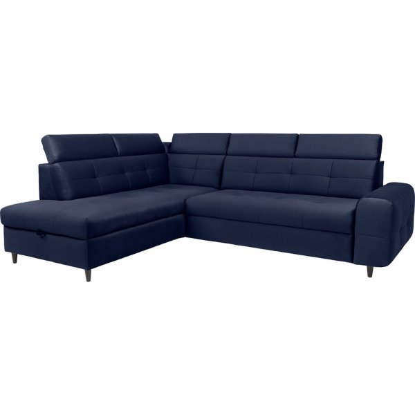 Canapé-lit d\\\'angle Matras avec extrémité ouverte à gauche - Bleu Canapé-lit d\\\'angle Matras avec extrémité ouverte à gauche - Bleu