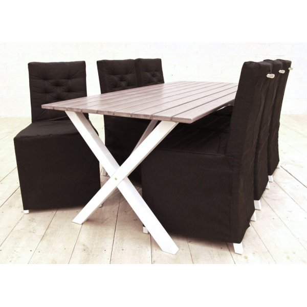 Matgrupp Brixton: Bord inklusive 4 st stolar + Flckborttagare fr mbler