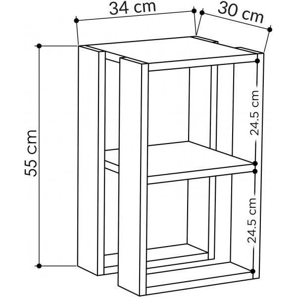 Lonie sängbord - Travertin Lonie sängbord - Travertin