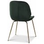 Deco velvet stol - Grn / Mssing