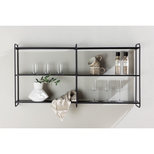 Lyon vägghylla 63 x 122 cm - Svart Lyon vägghylla 63 x 122 cm - Svart