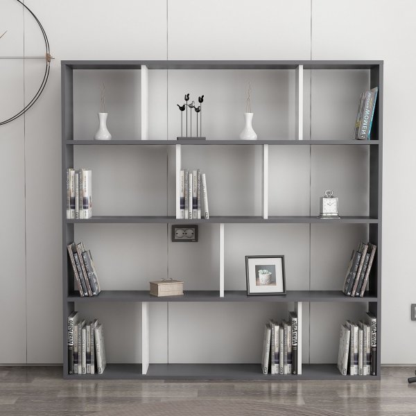 Bibliothèque Hodbi - Anthracite/blanc Bibliothèque Hodbi - Anthracite/blanc