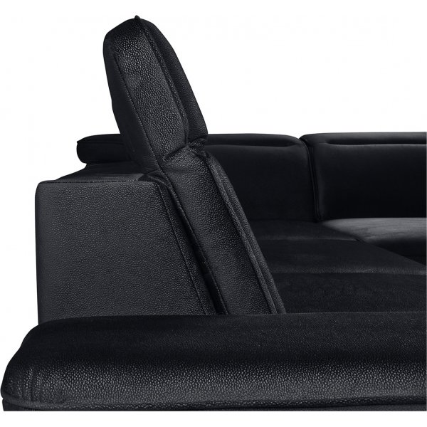 Canap d\\\'angle droit Darby - Noir