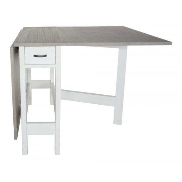 Fr klaffbord - vit/gr - 30-150 cm