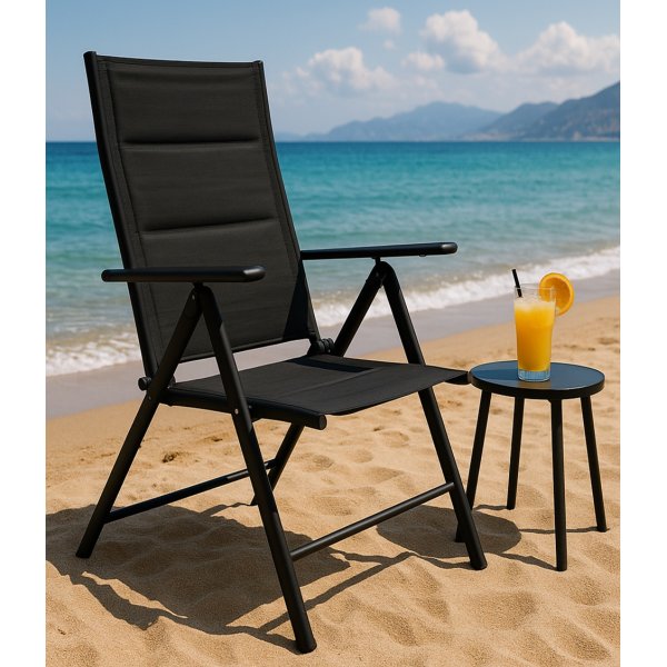 Matgrupp 4 stolar och matbord 150 x 90 cm svart/gr� - Las Vegas