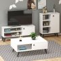 Table basse Athena 90 x 60 cm - Blanc