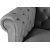 Royal Chesterfield 3-sits soffa i grå sammet + Fläckborttagare för möbler