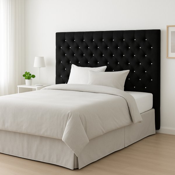 Nord snggavel med diamantknappar - Svart sammet