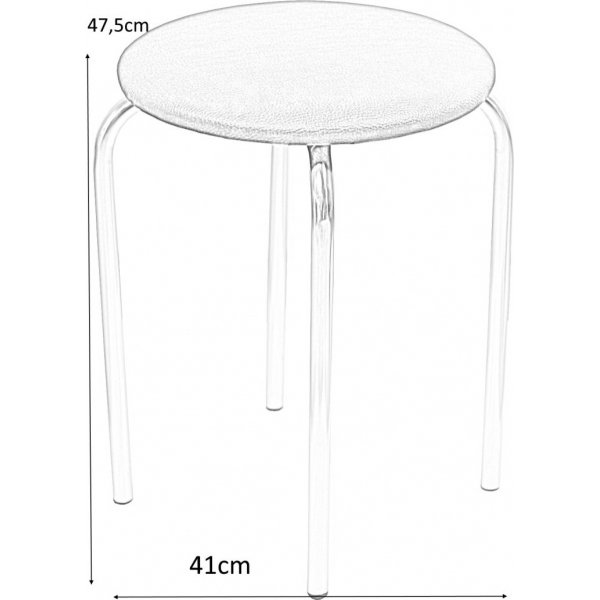 Tabouret chic - PU marron Tabouret chic - PU marron