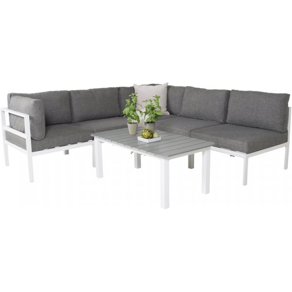 Copacabana loungegrupp - Vit/Gr