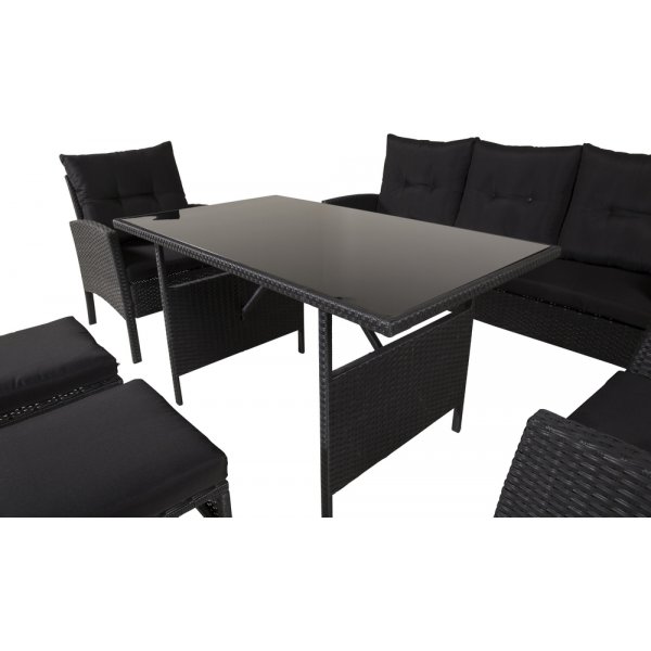 Groupe de canapés Knock - Noir Groupe de canapés Knock - Noir