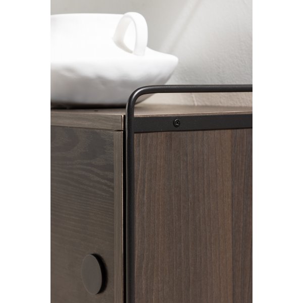 Paris wandkast 48 x 122 cm - Zwart/Mocca