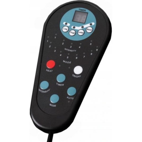 Massagefåtölj i beige PVC med fjärrkontroll Massagefåtölj i beige PVC med fjärrkontroll