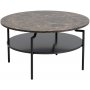 Goldington soffbord 80 cm - Brun marmor/Svart