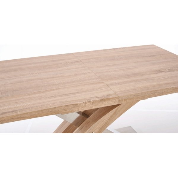 Table à manger Lyall 90x160-220 cm - Chêne/noir Table à manger Lyall 90x160-220 cm - Chêne/noir