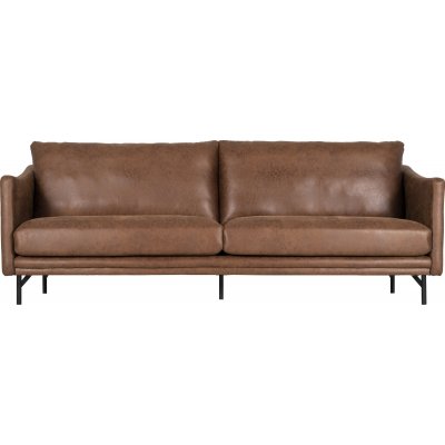 Harpan 3-sits soffa i brunt Ecolder + Mbelvrdskit fr textilier