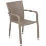 Matgrupp Sumba bord + 4 stolar & sittdynor - Beige melerad