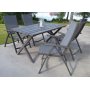 Scottsdale utegrupp bord 150 cm inkl 4 st Solana positionsstol -Shabby Chic gr + Flckborttagare fr mbler