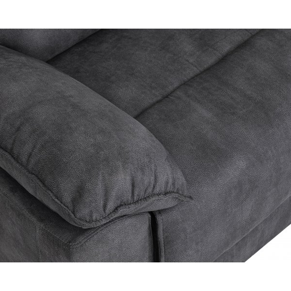 Reclinersoffa 2-sits extra bred i grtt - 197 cm