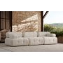 Soffa i beige sammet 315 cm