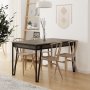 Pal matbord 132-170 cm - Mrkbrun