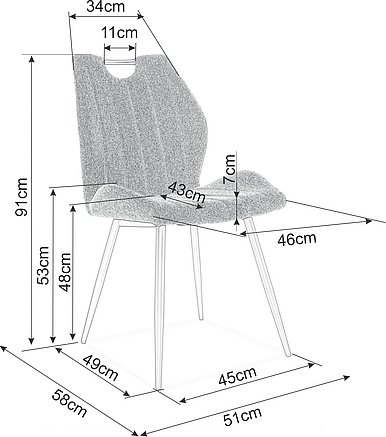 Bethlehem matstol - Ljusgrå Bethlehem matstol - Ljusgrå