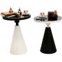 Chalice sidobord set 50/55 cm - Svart/vit