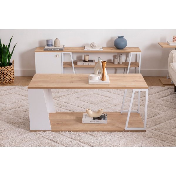 Table basse Lissa 120 x 50 cm - Chêne saphir/blanc Table basse Lissa 120 x 50 cm - Chêne saphir/blanc