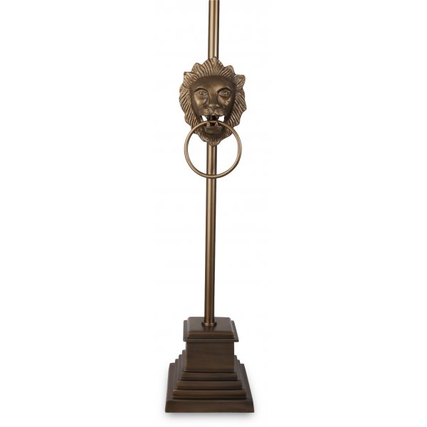 Lejonhuvud Bordslampa 60 cm - Antik mssing