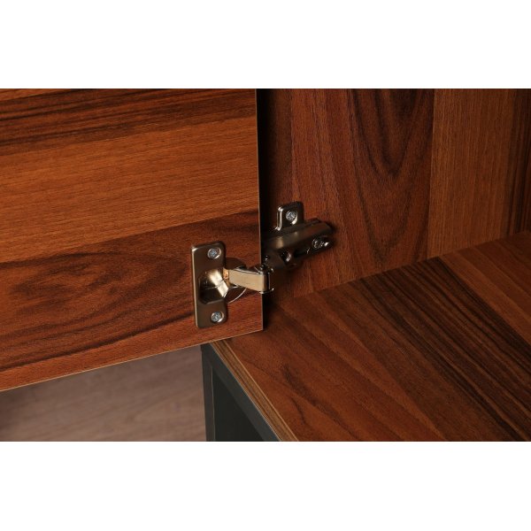 Bengo bokhylla - Valnt/antracit/gul